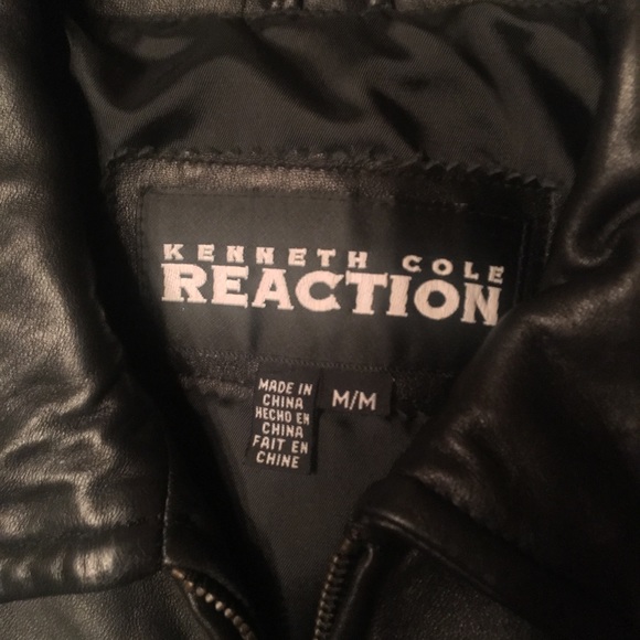 NWOT Kenneth Cole Reaction Leather Jacket - Picture 2 of 8